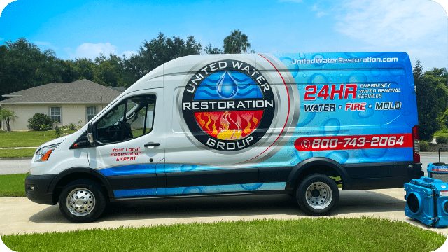 United-water-restoration-company-van